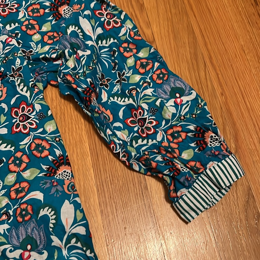 TALBOTS BLOUSE 100% cotton floral top size small - Picture 6 of 13